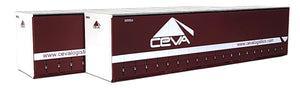 40CS-36 Ceva Maroon 40' Curtain Sided Container